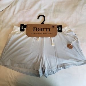 Born 2-Pk Super Soft Shorts w/Pockets Medium  NWT